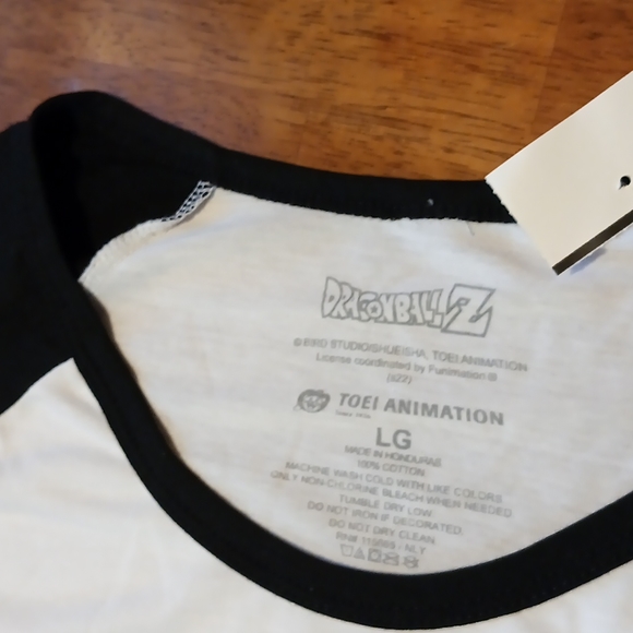 NWT Goku shirt| Dragon Ball Z | 3/4 sleeve Juniors Sz Large 100% Cotton - Picture 2 of 4